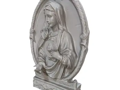 holy mary inscription 3D model
