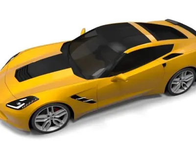 CORVETTE C7 Low-poly 3D model