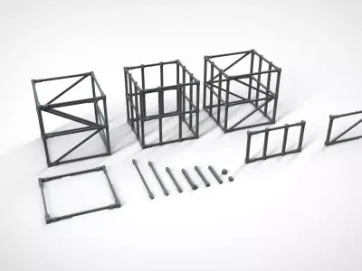 Metal truss 1 3D model