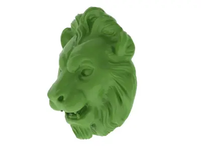 Lion Head 02 - 3D Printable 3D print model
