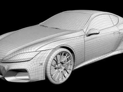 Generic Supercar v20 Low-poly 3D model