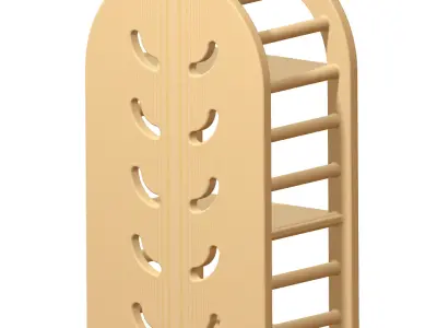 Wooden Wall Mount Stand 3D print model