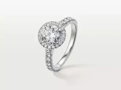 DESTINEE - RING - SOLITAIRE 3D print model