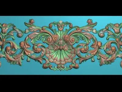 Furniture wood carving file stl for 3D print model TE55 3D print model