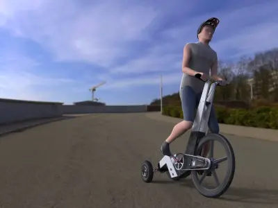 BDP STANDING BIKE   Inspirated Halfbike 3D model