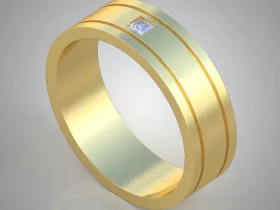 Diamond ring 0278 3D printable model  Free 3D print model