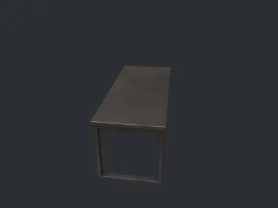 Black Metal Modern Table Low-poly 3D model