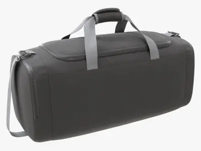 Duffel sport travel bag dark gray 3D model