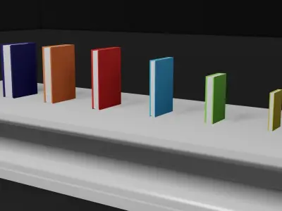 Pack Of Low Poly Books  Free low-poly 3D model
