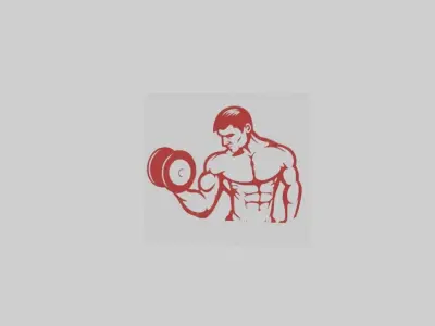 Bodybuilding sign Low-poly 3D model