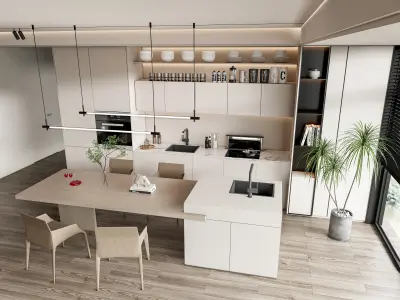 Kitchen Modern interior 85 3D model