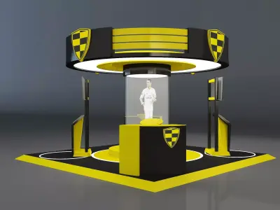 Booth Exhibition Stand a664a 3D model