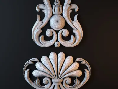 Ornament gold 03 3D model
