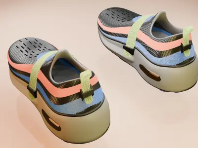 Shoe 3D Sneaker Low-poly 3D model