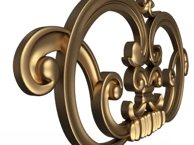 Carved Plaster Molding Decoration 033 Low-poly 3D model