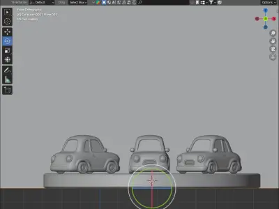 Low Poly Stylized Cartoon Vehicle 3D Model for Games 3D model