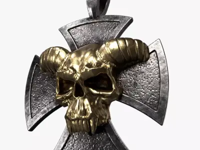 Low-poly Game Ready 3D Model of Maltese Cross DVL Low-poly 3D model