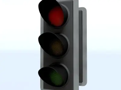 Traffic Light - UK Low-poly 3D model