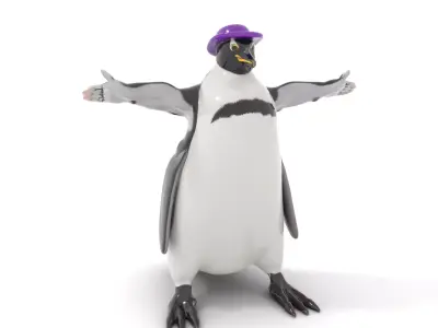 Dapper Penguin model pack Low-poly 3D model