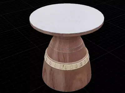 Luxury Side Table Modern Interior 3D Model Low-poly 3D model