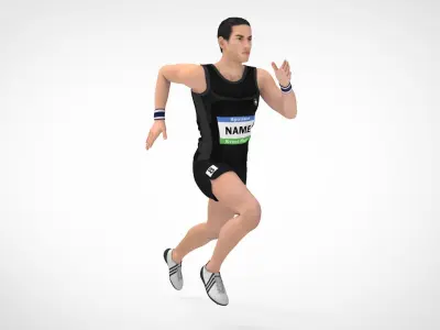 Athlete Action Set-01 3D model