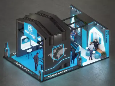 Home Security exhibition Stand  3D model