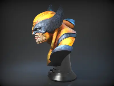 wolverine bust 3D print model