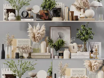 Decorative Set 232 Low-poly 3D model