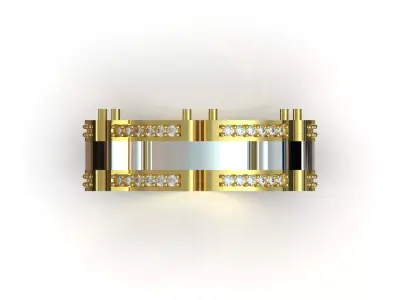 men jewelry gold stl 3dm ring model ror0063 3D print model