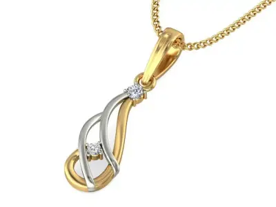 Solitaire Women Pendant 3dm STL OBJ FBX Renders Details 3D print model 29