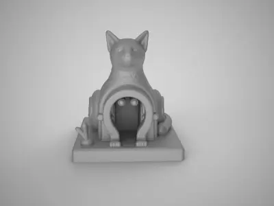 Cat Abstract Trinket 3D print model