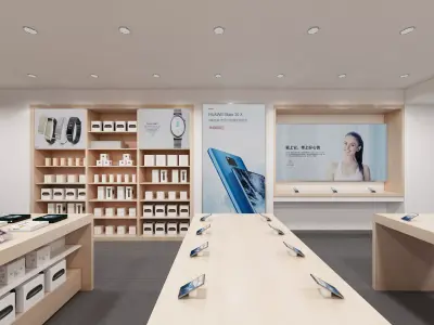 Fashion Tech Store Mobile Phone Shop Low-poly 3D model