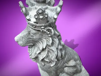 lion statue 3D print model