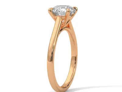 solitaire ring with detail images and 360 render videos 105 3D print model