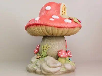 FANTASY MUSHROOM HOUSE DECORATION 3D print model purchase