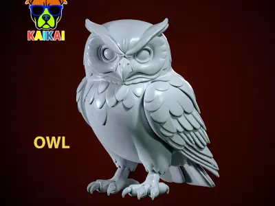 Owl model - Night owl decor - 3D print 3D print model