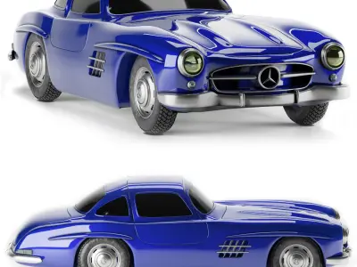 Mercedes Benz 300 SL Low-poly 3D model