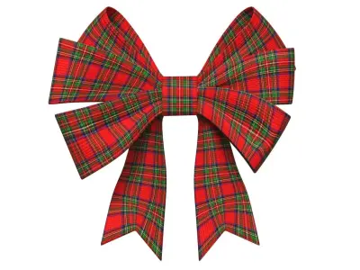 Christmas Bow Ribbon 61 Low-poly 3D model