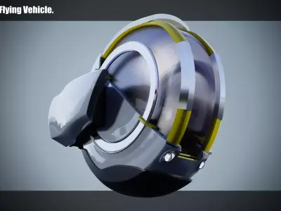 Simplistic Flying Vehicle - nr11 Low-poly 3D model