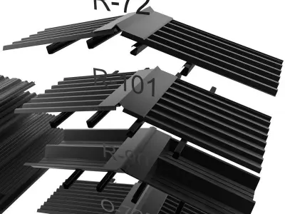 metal roof collection 3D model