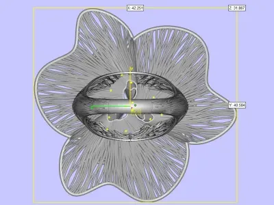 Three small pearl 3d printable filigree model 3D print model