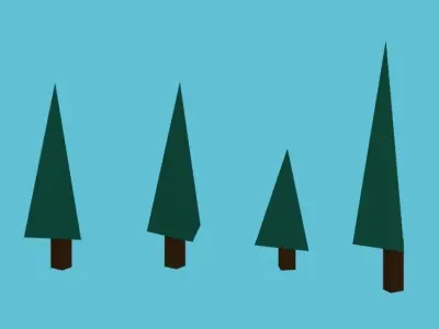 Highway Hotel and Assets Low-poly 3D model