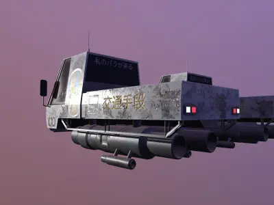 Concept Sci Fi Car With 2 Texture Low-poly 3D model