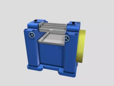 Machine - Triple Roll Pigment Mill Low-poly 3D model