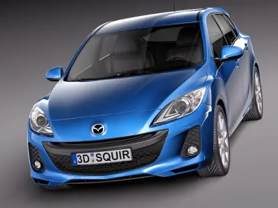 Mazda 3 hatchback 2012 european 3D Model 3D model