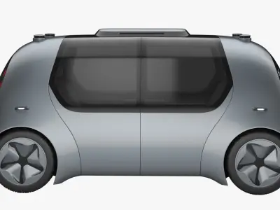 Self-Driving Shuttle Concept 3D model