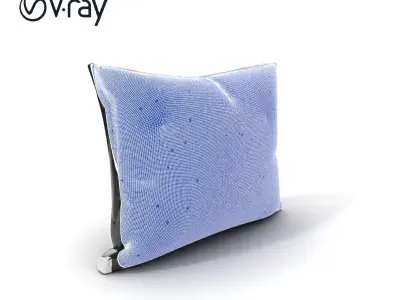 Striped Pillow D Model Pack Low-poly 3D model