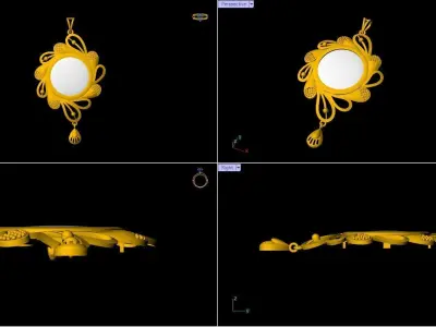 Flower Pendant - 0081  3D print model