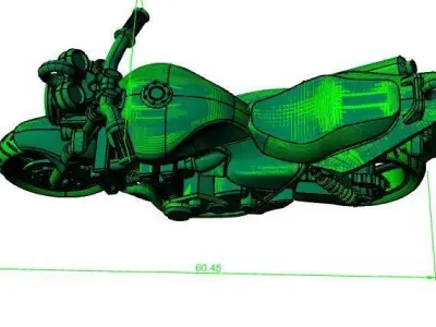 motorcycle pendant 3D print model