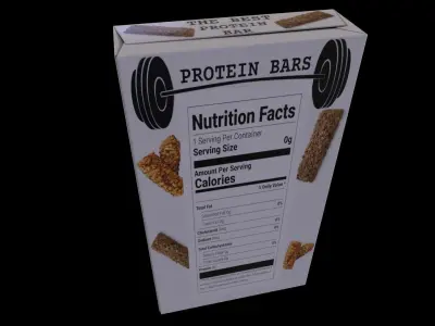 Food for sport-Protein Bars-GAME READY PBR Low-poly 3D model